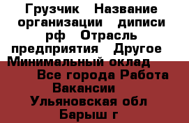 Грузчик › Название организации ­ диписи.рф › Отрасль предприятия ­ Другое › Минимальный оклад ­ 13 500 - Все города Работа » Вакансии   . Ульяновская обл.,Барыш г.